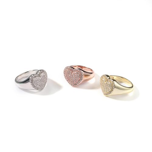 14K Gold Heart Moissanite Ring, Modern Design for Women, Best Jewelry Gift for Special Moments3