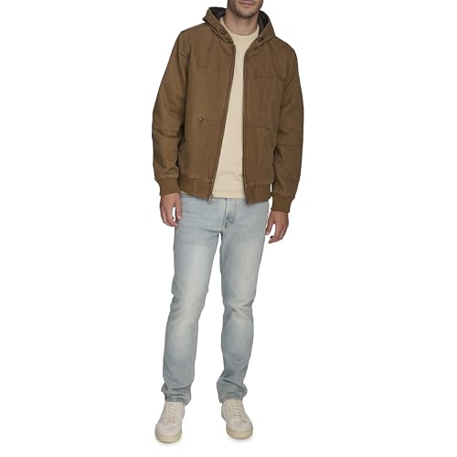 Image of Levi's Men's Workwear Cotton Canvas Hooded Bomber Jacket