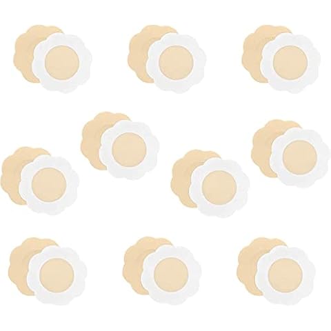 DERDOUT Nipple Cover for Womens 10 Pair Premium Adhesive Breast Petal Invisible Nipple Pasties Concealer Pads Cover