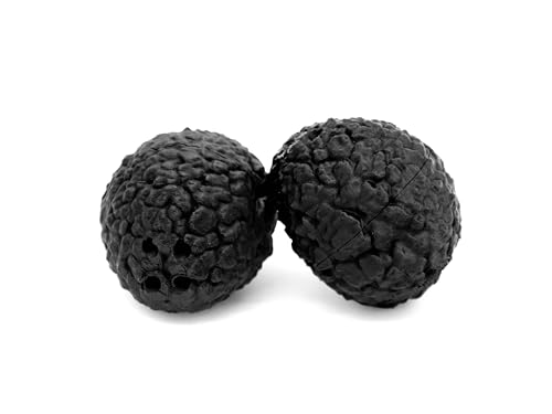 Juego de 2 trufas falsas para adiestramiento de perros, cierre de bayoneta, recipiente para aceite de trufa, lavable y reutilizable, color negro