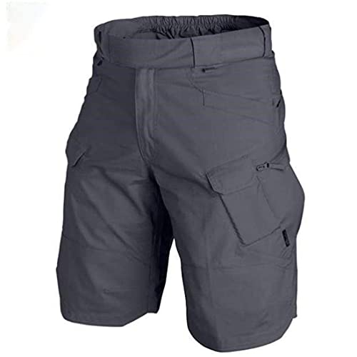 2021 Upgraded Waterproof Tactical Shorts, Men Urban/Outdoor Tactical Shorts, Quick Dry Breathable?Hiking Tactical Shorts (Grey,3XL)