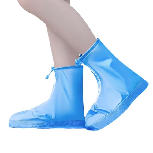Cubrecalzados impermeables para lluvia, antideslizantes, reutilizables, con suela de PVC y goma, para ciclismo, acampada, pesca, jardinería y viajes, talla 2XL miniatura 2
