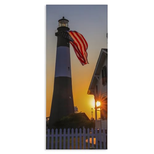 Stupell Industries Seaside Lighthouse Beacon, 13 x 30 Inch Canvas Wall Art