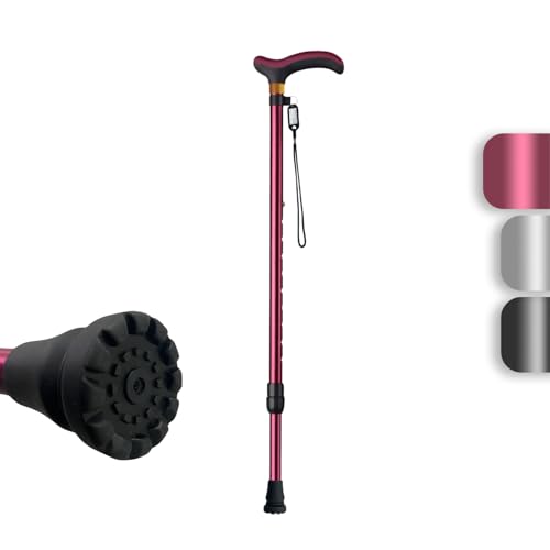 BeGrit伸縮ステッキ 杖 4本足 自立式 ４点杖 軽量 多機能ステッキつえ 杖 男性用と女性用 アルミ 歩行補助杖 ステッキ 杖 10段階調節 身長142～188cmが似合います 敬老の日プレゼント