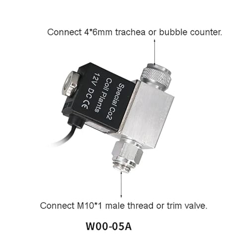 Diffuseur CO2 aquarium en acier inoxydable avec électrovanne 110V - 8