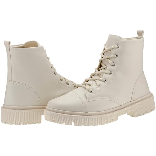 Coturno Militar Feminino Tratorado Plataforma Bota Cano Curto Confortável Macia Lóris Shoes 5001 (Of