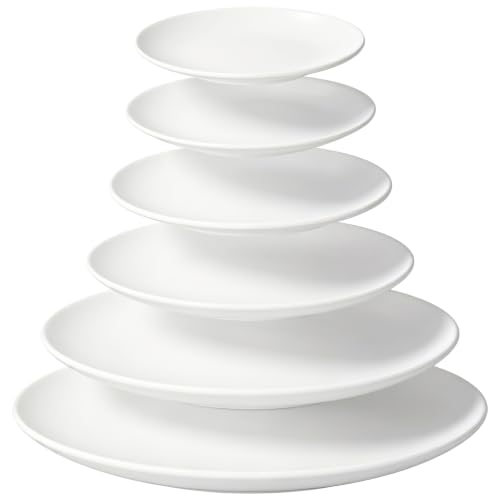 Singhoow 6 Pcs Color Your Own Painting Ceramic Plates 6 Different Size