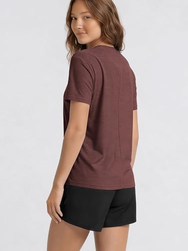 Image of ODODOS Women's Performance Cropped Tee Ultra Soft odSTRATUM Tech Short Sleeve Relaxed Top Crew Neck T-Shirts