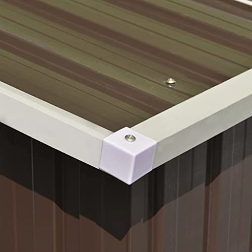 vidaXL Gerätehaus mit 4 Lüftungsschlitzen Schiebetür Geräteschuppen Schuppen Gartenhaus Gartenschuppen Braun… – Bild 3