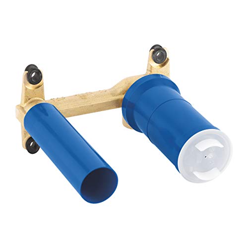 GROHE Rapido EHM - Support encastré universel à poignée unique (pour robinet de lavabo à 2 trous, avec limiteur de température, DN15), 23571000, gris, 1...