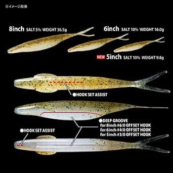 Amazon | デプス ワーム サカマタシャッド 5インチ #127 シルバー