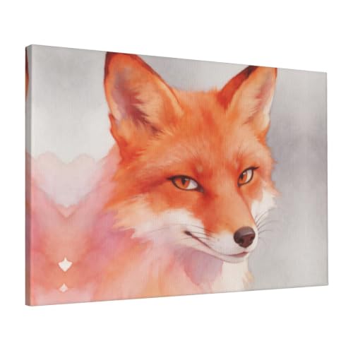 Toile de renard délavé prête à accrocher pour habiller facilement un mur de chambre