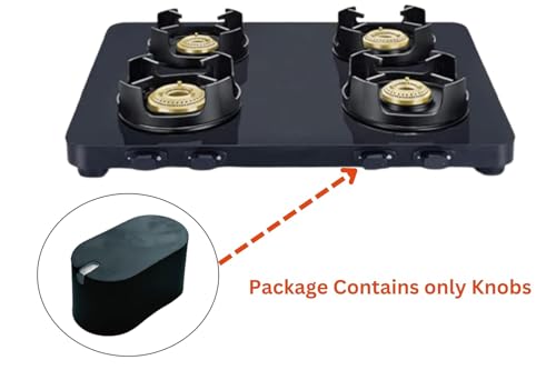 Image of Knob - Suitable for Edge Schott Glass 4 Burner Gas Stove set of 1 Stove Knobs Suitable for Edge & Major Glass Top Gas Stoves (Colour: Black, Pack of 1 Unit)
