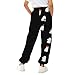 Kids Halloween Sweatpants Ghost Print Drawstring Sweat Pants Girls Halloween Topic Fashion Elastic Black 7-8 Years