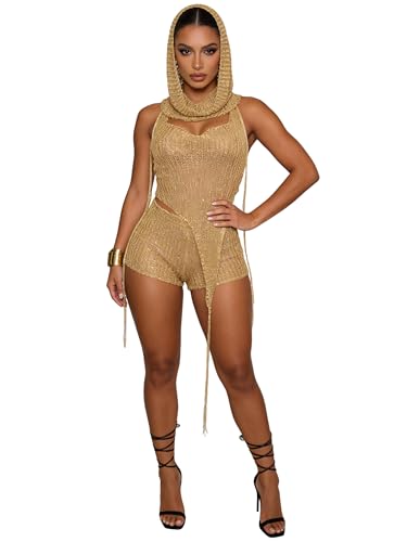 LEOMOSTE Women Trendy 3 Piece Outfits Crochet Knitted...