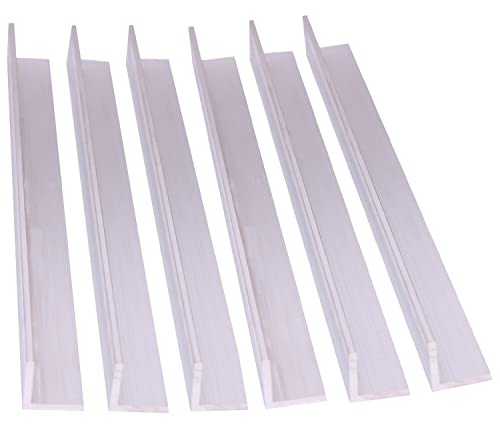 Vernuos 6 Pcs 1" X 1"X 1/8" Aluminum Angle 6061, 12" Length, T6511 Mill Stock, 1/8" Thick #TOP22