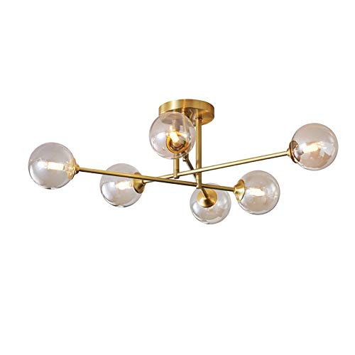 Lustre magique à 6 globes rotatifs pour un éclairage sur mesure