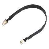 sourcing map Flaches Koaxialkabel für Tür/Fenster, mit RP-SMA-Stecker auf Buchse, 20 cm, flaches Koaxialkabel, Pigtail-Verlängerung für Antennen-Router