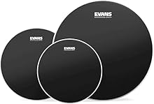Standard pack of 3 Tom skins (12", 13" and 16") for tom made with double layer of 0.18mm. The double layer ensures greater density and durability and is perfect for long time players. The matte black coating gives a satin look and allows for increase...