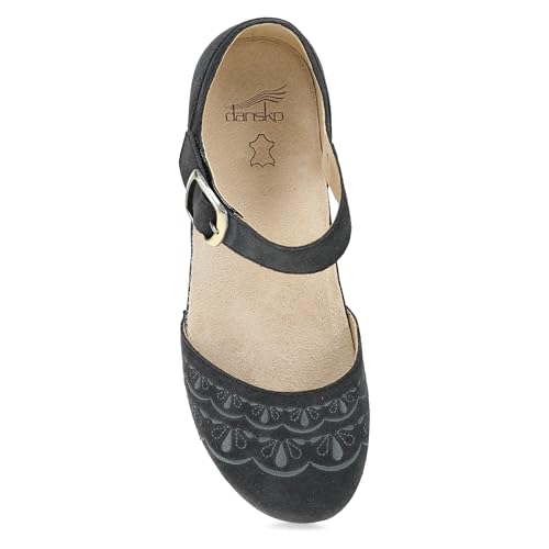 Image of Dansko Mae Mary Jane for Women - Dual-Density Cork /EVA Midsole and Lightweight Rubber Outsole Provide Durable and Comfortable Ride on Patented Stapled Construction