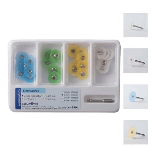 Image of Dental Composite Finishing Polishing Disc 40Pcs Metal Connector Polishing Kit (12MM)