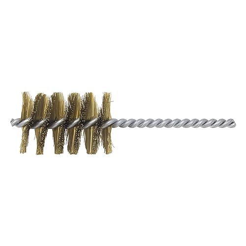 Image of Brush Research 83 Series Tube Brush-Cut For Power, 2.000 inch Brush Diameter, Brass .012 inch Wire Fill, 3 inch Brush Length, 7 inch Overall Length, Made in USA (Pack of 6)
