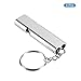 PATIKIL Emergency Survival Whistle, 4 Pack Double Tubes Whistles Super Loud Aluminum Whistles with Lanyard Keychain for Outdoor Camping Hiking, Silver
