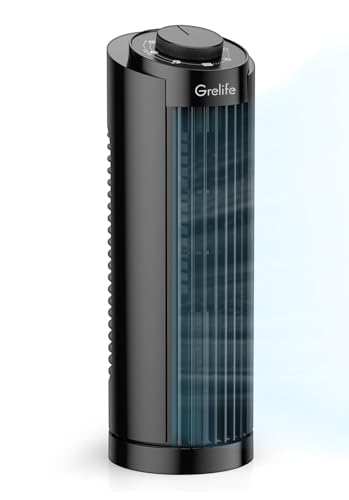 Grelife Tower Fan, Mechanical Controls, 3 Speed Settings, 90° Osc...
