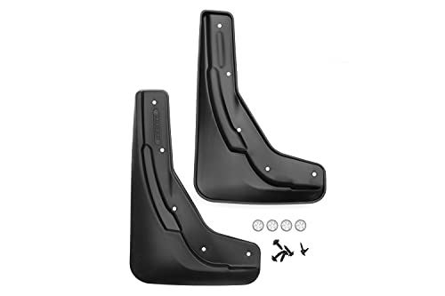 Image of Car Rubber Mudflaps Front Designed for Skoda Karoq Scout 2020 - > Without Arch Extensions, SUV 2 pcs. with Fastener & Mounting Screws