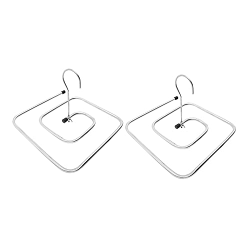 Levemolo 2pcs Swivel Hanger Spiral Drying Rack Clothing Quilt Blanket Hanger Folding Hangers Coat Hangers Space Saving Heavy Duty Clothes Rack Laundry Drip Hanger Canopy Stainless Steel
