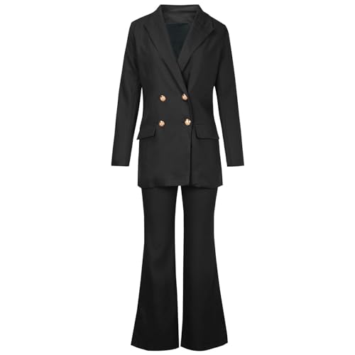 2 Piece Blazer Sets Open Front Blazers and Slim Fit Pants Suits Set Pants Suits for Women Dressy Casual Business Suit3