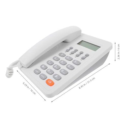 Teléfono fijo Zerodeko con cable para oficina blanco miniatura 2