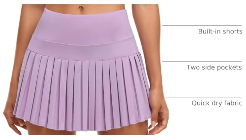 Image of JoyGirl Womens Pleated Tennis Skirt with Shorts High Waisted Golf Skort Mini Skirt Workout Skirt Athletic Skorts with Pockets