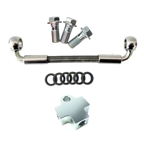 Flexible de frein AN3 M10 90° en acier durable pour circuit hydraulique moto de haute précision
