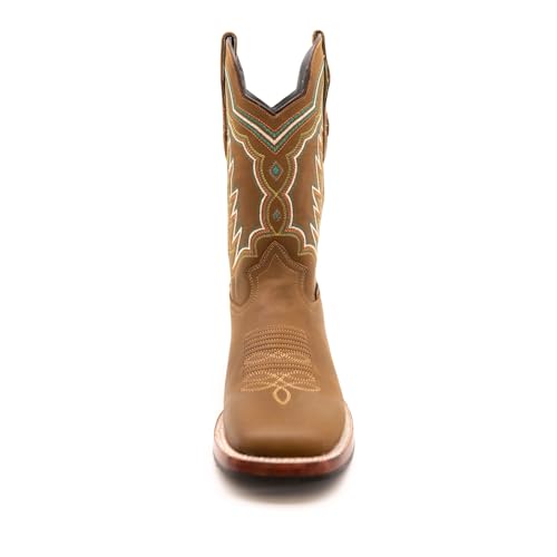 Cowboy Style Leather Boots Men, Bucefalo Crazy Mango2