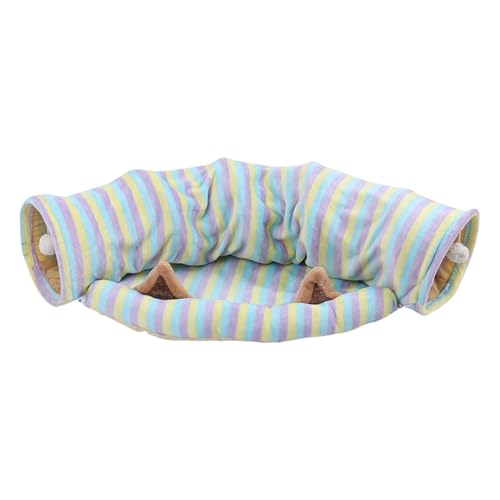 Tunnel interactif pour chats grand modèle multicolore - 2