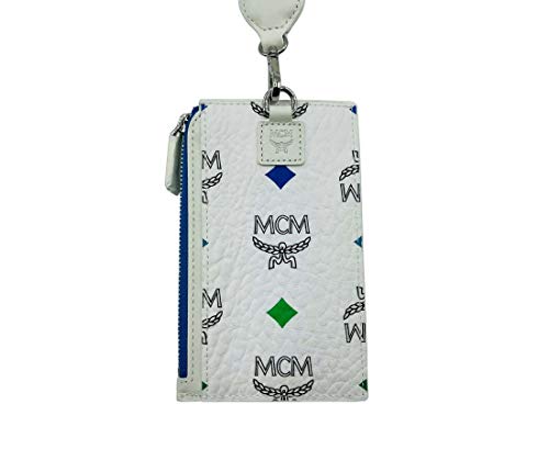 Mcm Women's White Spectrum Rainbow Logo Visetos Lanyard Card Case Myaaasv01 #TOP2