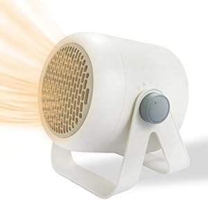 Portable Small space heater for indoor use, Fast Heating Ceramic 1000W mini personal Heater with Heating and Fan Modes for Room, Bedroom, Office and Indoor Use,White