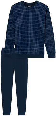 Uncover by Schiesser Herren Schlafanzug Set Shirt und Hose lang | Lange Hose mit Bündchen