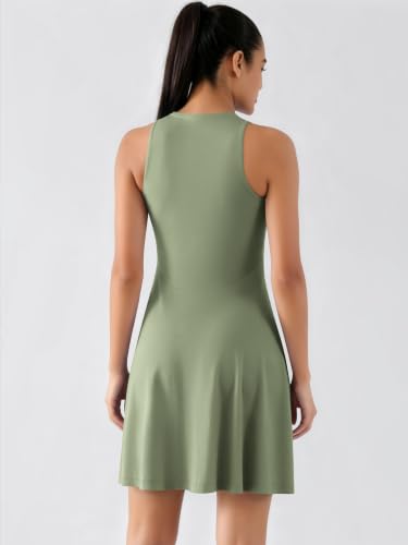Image of ODODOS Casual Flare Tank Dress for Women Summer Sleeveless Sundress Mini Skater Dress
