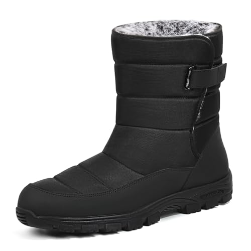 ANGRYRAM Slip On Steel Toe Snow Boot