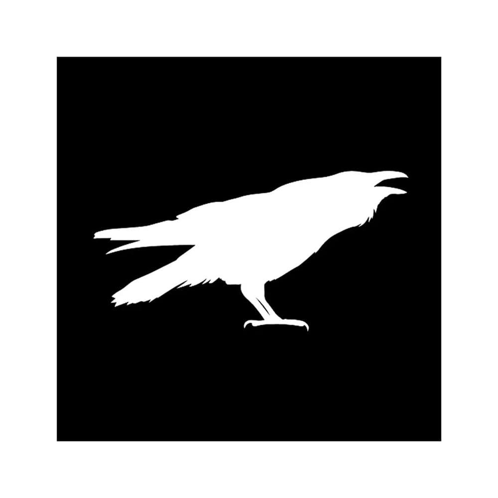 Animal Crow Bird Car Sticker Automobiles Motorcycles Exterior Accessories Vinyl Decals(White,20cm X 10cm)