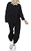 MATY FASHION Damen Jogginganzug langarm Training Pullover Hose Zweiteiler Sport Fitness Hausanzug 6172 (36-42 Schwarz)