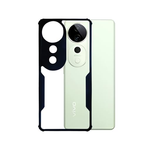 Image of AIBEX Polycarbonate Crystal Clear Back Cover Case for Vivo T3 Ultra 5G / Vivo V40 5G / Vivo V40 Pro 5G| 360 Degree Protection | Shock Proof Design | Transparent Back