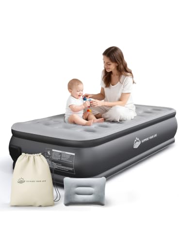 JUITOY Air Mattress with Built-in Pump, Inflatable Blow Up Bed...