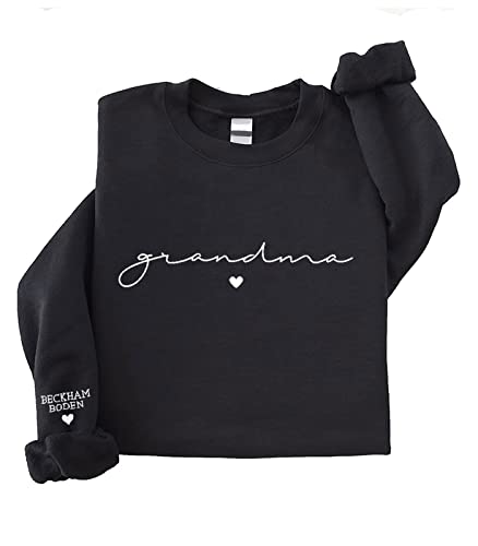 Personalized Mama Embroidered Crewneck Sweatshirt, Mama Sweatshirt, Mom Sweatshirt, Mother's Day, New Mom Gifts