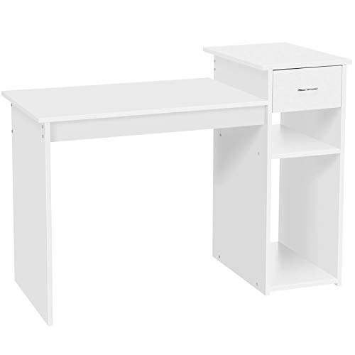 Scrivania Multiuso: la scrivania del computer presenta un design semplice, semplice da abbinare ad arredi moderni. Questa versatile scrivania per computer può funzionare perfettamente come scrivania per l’ufficio, per le sessioni da gioco, studio, camera da letto e soggiorno.