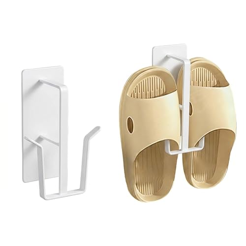 KAIXUANMAN マグネット スリッパラック 壁掛け フレーム お風呂用 マグネット おしゃれ スリッパ置き スタンド 玄関 (1, ホワイト)