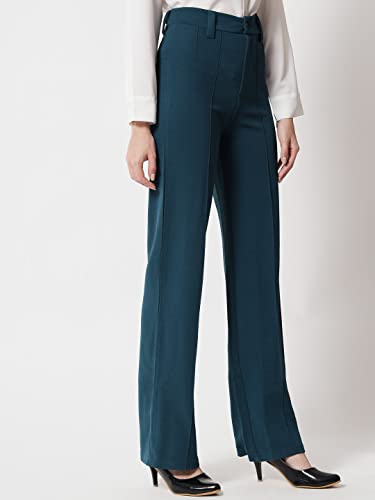 Image of KOTTY Women Polyester Blend Solid Trousers