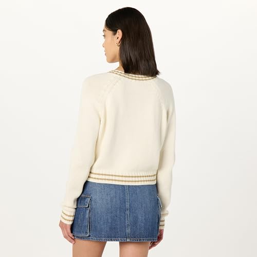 The Drop Women's Standard Montie V-Neck Cropped Pullover2